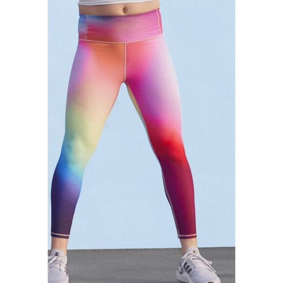 Athleta Love Proudly 7/8 Tight Multicolor Rainbow Print High Rise Powerlift - Picture 1 of 9